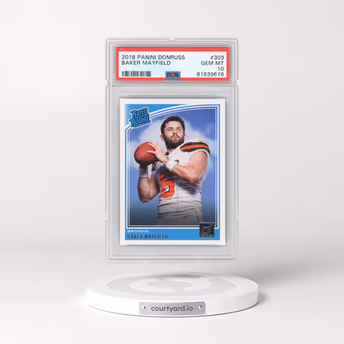 2018 Panini Donruss #303 Baker Mayfield (PSA 10 GEM MINT)