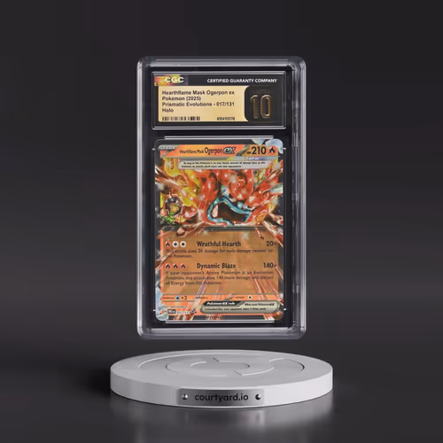 2024 Prismatic Evolutions - PRE EN #017/131 Hearthflame Mask Ogerpon ex - Holo (CGC 10 PRISTINE)