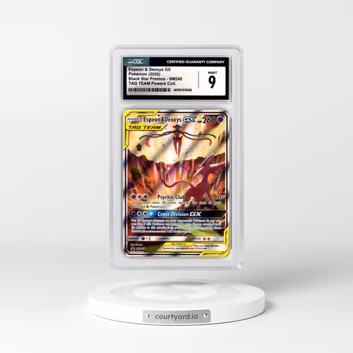 2020 Sun & Moon Promos #SM240 Espeon & Deoxys GX - Full Art Holo (CGC 9 MINT)
