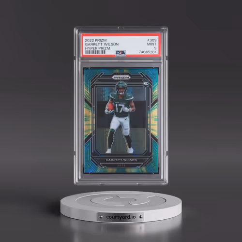 2022 Panini Prizm #309 Garrett Wilson - Hyper Prizm (PSA 9 MINT)