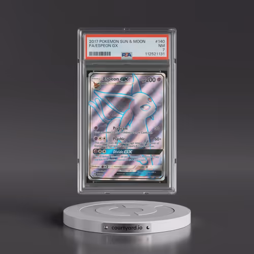 2017 Pokémon Sun & Moon #140 Espeon GX - Holo Full Art (PSA 7 NM)