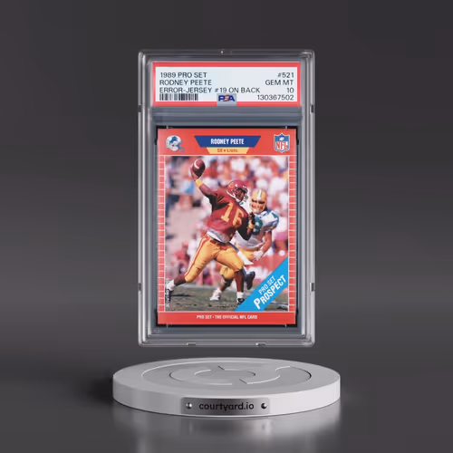 1989 Pro Set #521 Rodney Peete - Error-Jersey #19 on Back (PSA 10 GEM MINT)