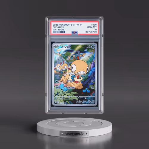 2025 Pokémon Sv11w-White Flare #136 Scraggy - Art Rare (PSA 10 GEM MINT)