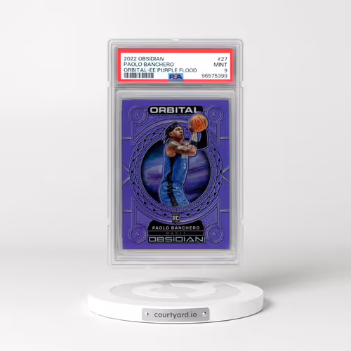2022 Panini Obsidian Orbital #27 Paolo Banchero - Electric Etch Purple Flood (PSA 9 MINT)