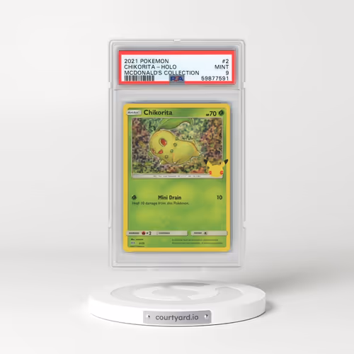 2021 Pokémon Mcdonald's Collection #2 Chikorita - Holo (PSA 9 MINT)