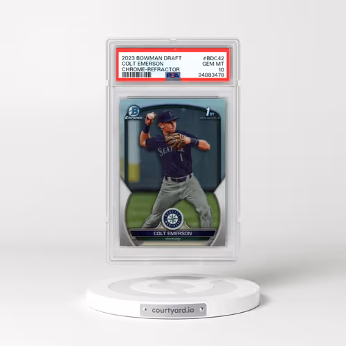 2023 Bowman Draft #BDC42 Colt Emerson - Chrome-Refractor (PSA 10 GEM MINT)