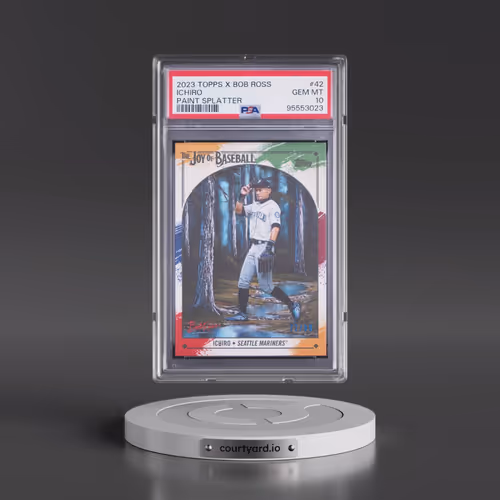 2023 Topps X Bob Ross the Joy of Baseball #42 Ichiro - Paint Splatter (PSA 10 GEM MINT)
