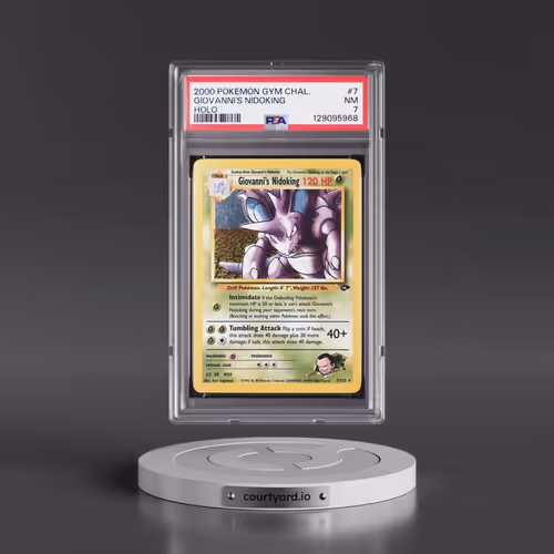 2000 Pokémon Gym Challenge #7 Giovanni's Nidoking - Holo (PSA 7 NM)