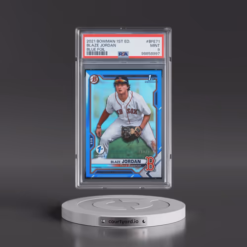 2021 Bowman 1st Edition #BFE71 Blaze Jordan - Blue Foil (PSA 9 MINT)