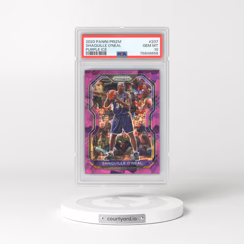 2020 Panini Prizm #207 Shaquille O'Neal - Purple Ice (PSA 10 GEM MINT)