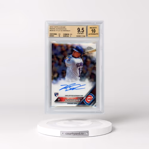2016 Topps Chrome Rookie Autographs #RAKSC Kyle Schwarber (BGS 9.5 GEM MINT)