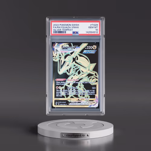 2022 Pokémon Sword & Shield Silver Tempest #TG29 Rayquaza Vmax - Full Art (PSA 10 GEM MINT)
