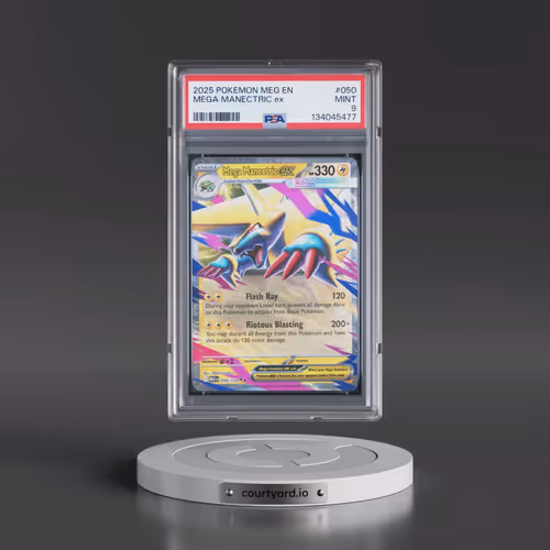 2025 Pokémon Meg EN-Mega Evolution #050 Mega Manectric EX - Holo (PSA 9 MINT)