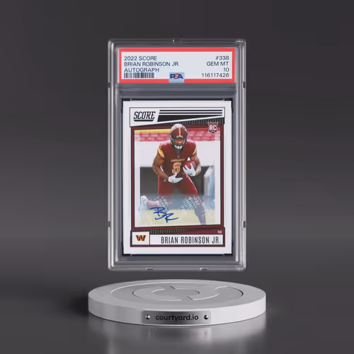 2022 Panini Score #338 Brian Robinson Jr. - Autograph (PSA 10 GEM MINT)