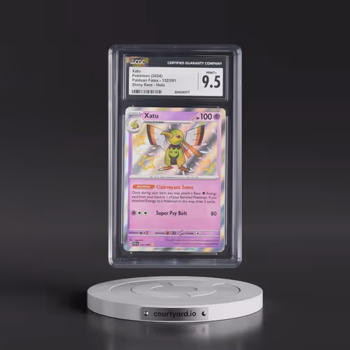 2024 Paldean Fates - PAF EN #152/091 Xatu - Shiny Rare Holo (CGC 9.5 MINT+)