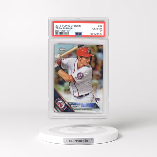 2016 Topps Chrome #32 Trea Turner - Refractor (PSA 10 GEM MINT)