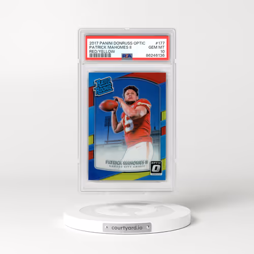 2017 Panini Donruss Optic #177 Patrick Mahomes II - Red/Yellow (PSA 10 GEM MINT)