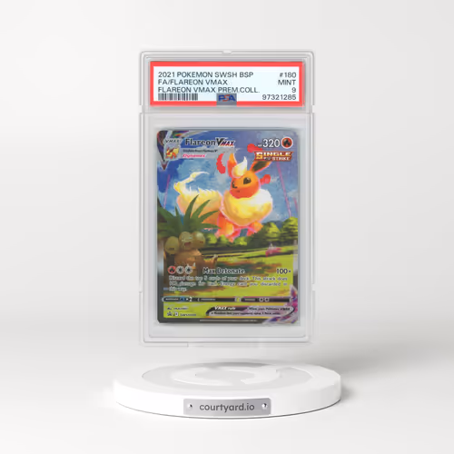 2021 Pokémon Swsh Black Star Promo #180 Flareon Vmax - Full Art Flareon Vmax Premium Collection (PSA 9 MINT)