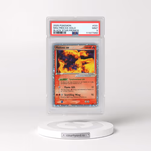 2005 Pokémon Black Star Promos #031 Moltres EX - Holo Holo (PSA 9 MINT)