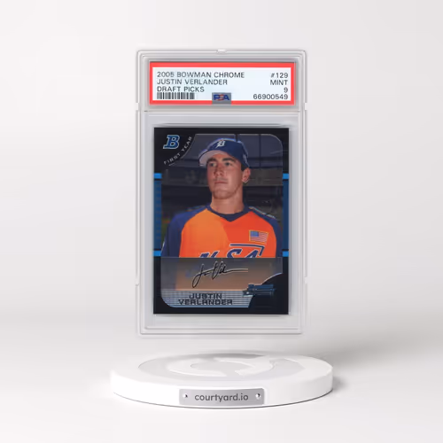 2005 Bowman Chrome Draft Picks #129 Justin Verlander (PSA 9 MINT)