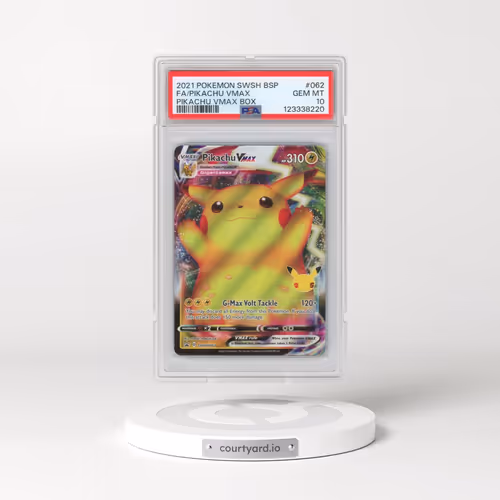 2021 Pokémon Swsh Black Star Promo #062 Pikachu Vmax - Full Art Pikachu Vmax Box (PSA 10 GEM MINT)