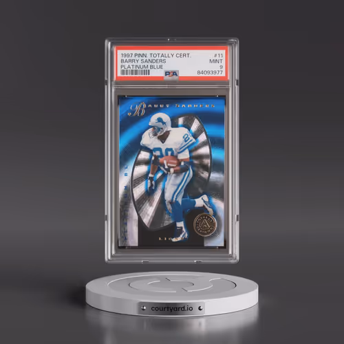 1997 Pinnacle Totally Certified #11 Barry Sanders - Platinum Blue (PSA 9 MINT)
