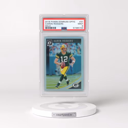 2018 Panini Donruss Optic #37 Aaron Rodgers - Holo (PSA 9 MINT)
