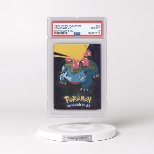 1999 Topps Pokémon the Movie Edt #E3 Venusaur #3 - Foil (PSA 8 NM-MT)