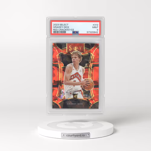 2023 Panini Select #312 Gradey Dick - Red Cracked Ice (PSA 9 MINT)