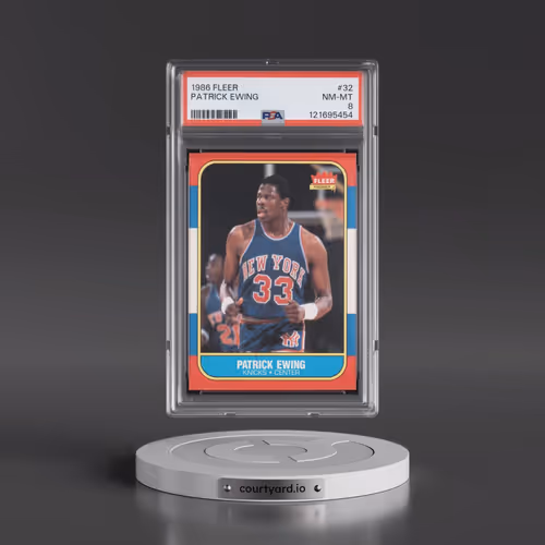 1986 Fleer #32 Patrick Ewing (PSA 8 NM-MT)