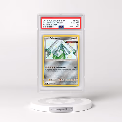 2019 Pokémon Sun & Moon Hidden Fates #SV32 Celesteela - Holo (PSA 10 GEM MINT)