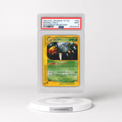 2002 Pokémon Mysterious Mountains #005 Beedrill - 1st Edition Holo (PSA 9 MINT)