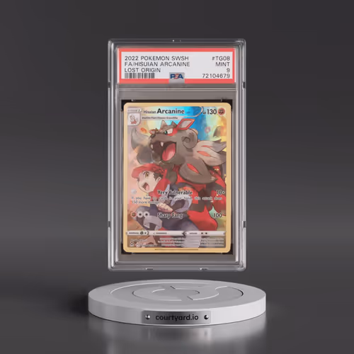 2022 Pokémon Sword & Shield Lost Origin #TG08 Hisuian Arcanine - Full Art (PSA 9 MINT)