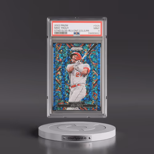 2022 Panini Prizm Stained Glass #SG5 Mike Trout - Blue Donut Circles Prizm (PSA 9 MINT)