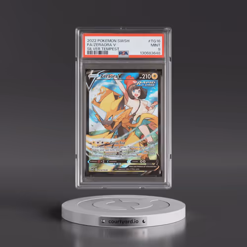 2022 Pokémon Sword & Shield Silver Tempest #TG16 Zeraora V - Holo Full Art (PSA 9 MINT)