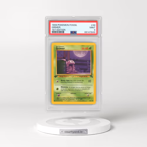 1999 Pokémon Fossil #48 Grimer - 1st Edition (PSA 9 MINT)