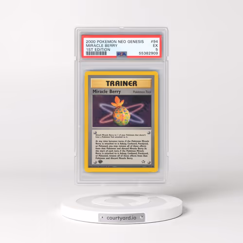 2000 Pokémon Neo Genesis #94 Miracle Berry - 1st Edition (PSA 5 EX)