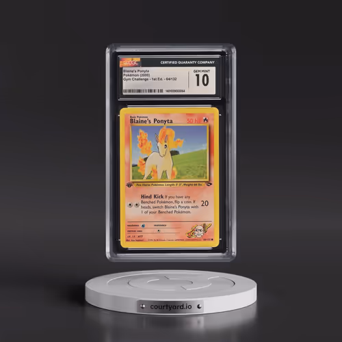 2000 Gym Challenge #64/132 Blaine's Ponyta - 1st Edition 1st Edition (CGC 10 GEM MINT)