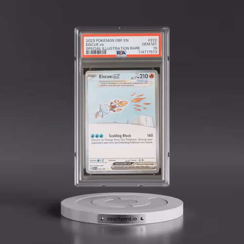 2023 Pokémon Obf EN-Obsidian Flames #222 Eiscue EX - Holo Special Illustration Rare (PSA 10 GEM MINT