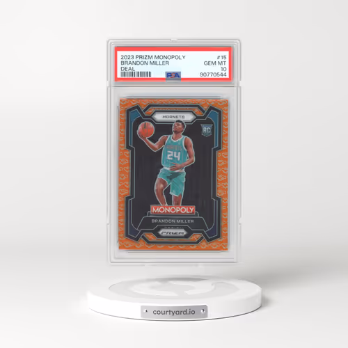 2023 Panini Prizm Monopoly #15 Brandon Miller - Deal (PSA 10 GEM MINT)