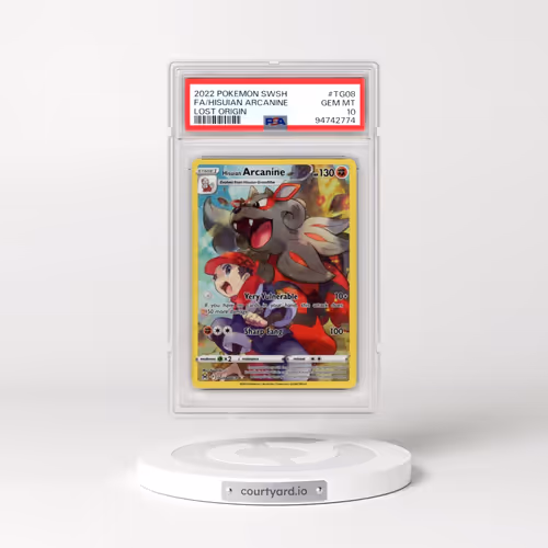 2022 Pokémon Sword & Shield Lost Origin #TG08 Hisuian Arcanine - Full Art (PSA 10 GEM MINT)