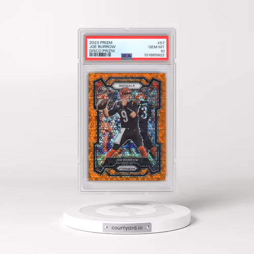 2023 Panini Prizm #57 Joe Burrow - Disco Prizm (PSA 10 GEM MINT)