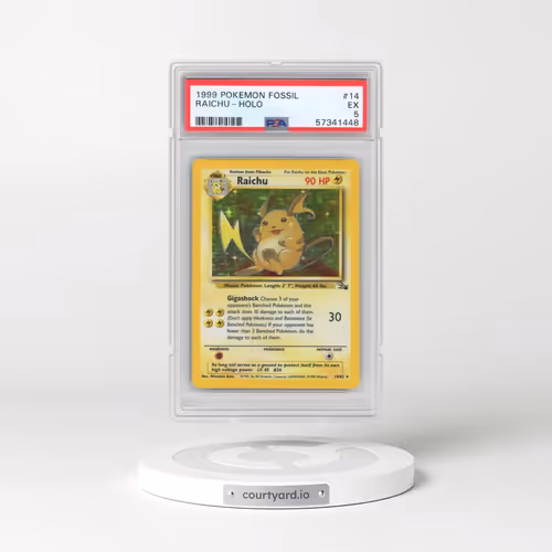 1999 Pokémon Fossil #14 Raichu - Holo (PSA 5 EX)