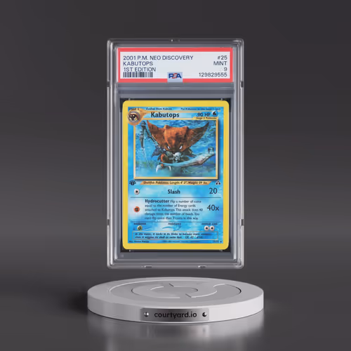 2001 Pokémon Neo Discovery #25 Kabutops - 1st Edition (PSA 9 MINT)
