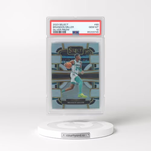 2023 Panini Select #80 Brandon Miller - Silver Prizm (PSA 10 GEM MINT)