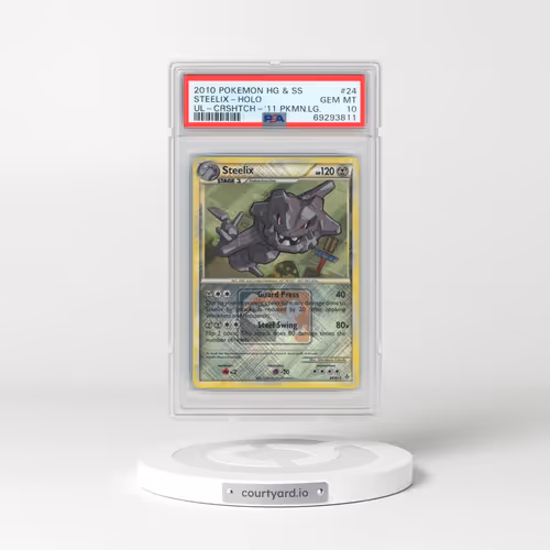 2010 Pokémon Heartgold & Soulsilver Unleashed #24 Steelix - Holo Crosshatch-2011 Pokemon League (PSA