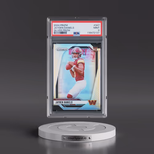 2024 Panini Prizm #347 Jayden Daniels - Silver Prizm (PSA 9 MINT)