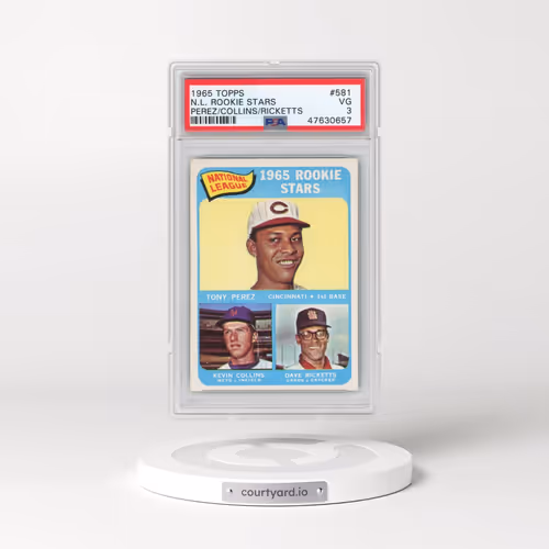 1965 Topps #581 N.L. Rookie Stars - Perez/Collins/Ricketts (PSA 3 VG)
