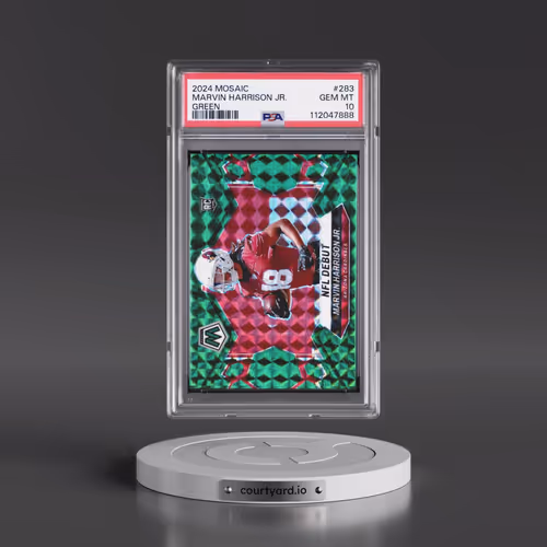 2024 Panini Mosaic #283 Marvin Harrison Jr. - Green (PSA 10 GEM MINT)