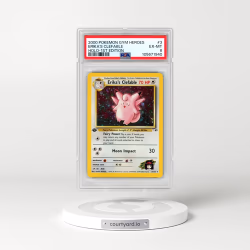 2000 Pokémon Gym Heroes #3 Erika's Clefable - 1st Edition Holo (PSA 6 EX-MT)